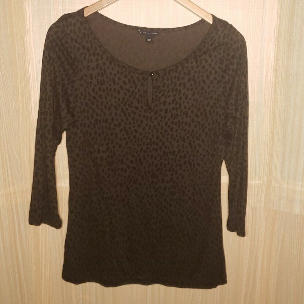 Banana Republic Leopard Print Long Sleeve Tunic